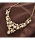SET520 - Pearl rhinestone short clavicle necklace Set